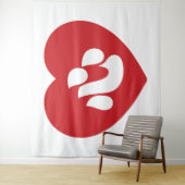 Japanisch Shin Kanji Kokoro Heart 心 Wandteppich (Beispiel)