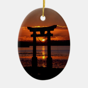 Japanisch Shrine Nagao Keramikornament