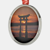 Japanisch Shrine Nagao Ornament Aus Metall (Links)