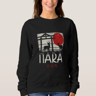 Japanisch Sika Deer Nihon Nippon Torii Retro Nara  Sweatshirt