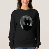 Japanisch Spanisch Chin Dog Moon Sweatshirt (Vorderseite)