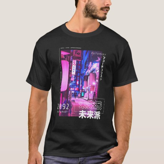 Japanisch Street Cyberpunk Tokyo Streetwear Aesthe T-Shirt (Vorderseite)