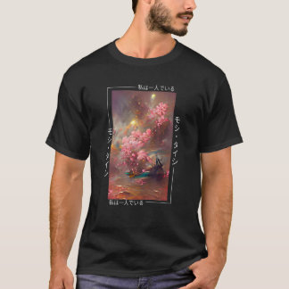 Japanisch Streetwear Cherry Blossom Woodblock Kuns T-Shirt