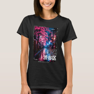 Japanisch Streetwear Retro Ästhetik Shibuya Tokio T-Shirt