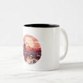 Japanisch Sunset Shih Tzu Zweifarbige Tasse (VorderseiteRechts)