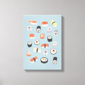 Japanisch Sushi Blue Leinwanddruck (Vorderseite)