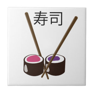 Japanisch Sushi Chopsticks Fliese