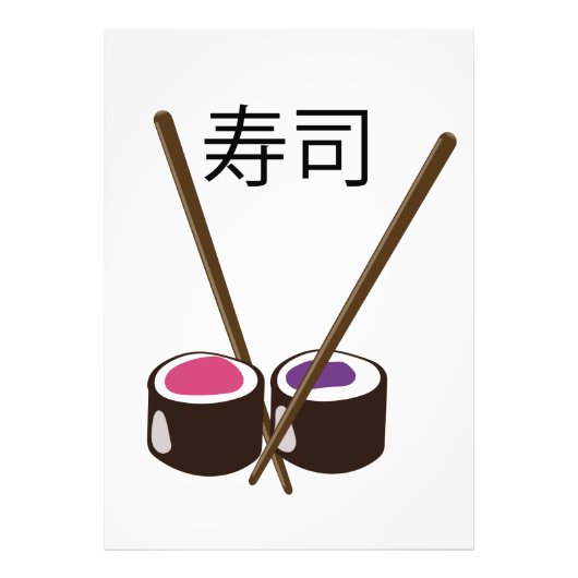Japanisch Sushi Chopsticks Fotodruck (Vorne)