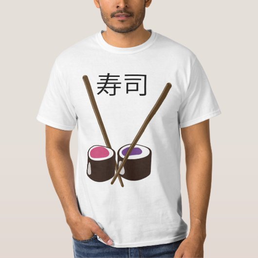 Japanisch Sushi Chopsticks T-Shirt (Vorderseite)