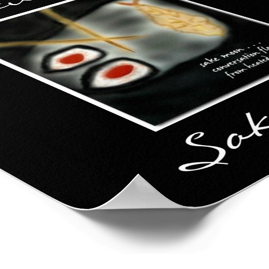 Japanisch Sushi Haiku Art Print Poster (Ecke)