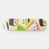 Japanisch Sushi Niedlich Kawaii Trendy Girly Skateboard (Horizontal)