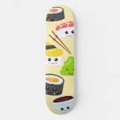 Japanisch Sushi Niedlich Kawaii Trendy Girly Skateboard (Vorderseite)