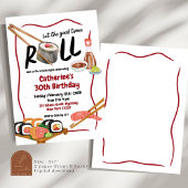 Japanisch Sushi Night Birthday Einladung