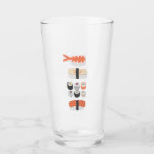 Japanisch Sushi Nigiri Maki Roll Glas (Vorderseite)