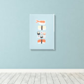 Japanisch Sushi Nigiri Maki Roll Leinwanddruck (Insitu (Holzboden))