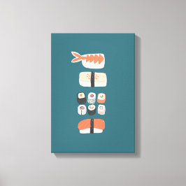 Japanisch Sushi Nigiri Maki Roll Leinwanddruck