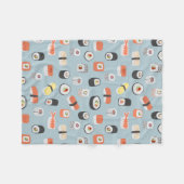 Japanisch Sushi Nigiri Maki Roll Pattern Fleecedecke (Vorderseite (Horizontal))