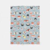 Japanisch Sushi Nigiri Maki Roll Pattern Fleecedecke (Vorderseite)