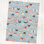 Japanisch Sushi Nigiri Maki Roll Pattern Fleecedecke
