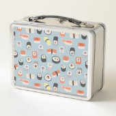 Japanisch Sushi Nigiri Maki Roll Pattern Metall Brotdose (Rückseite)