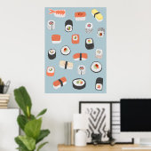 Japanisch Sushi Nigiri Maki Roll Poster (Heimbüro)