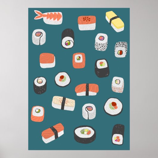 Japanisch Sushi Nigiri Maki Roll Poster (Vorne)