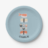 Japanisch Sushi Personalisiert Pappteller (Vorderseite)