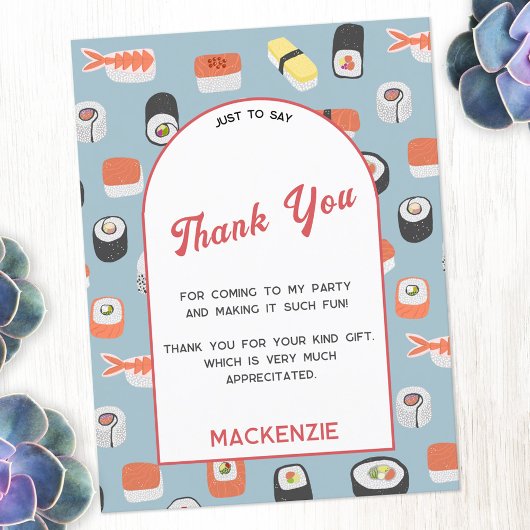 Japanisch Sushi Vielen Dank Postkarte