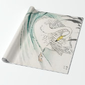 JAPANISCH SWAN WOODBLOCK DRUCKPAPIER GESCHENKPAPIER (Ungerollt)