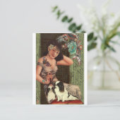 Japanisch Tattoed Beauty Postkarte (Stehend Vorderseite)