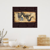 Japanisch Tattoo Art Dragon - Print Poster (Küche)