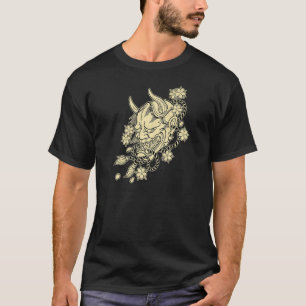 Japanisch Tattoo Hannya Devil Maske mit Cherry Blo T-Shirt