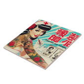 Japanisch Tattoo Nurse Fliese (Seite)