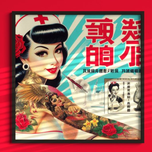 Japanisch Tattoo Nurse Poster