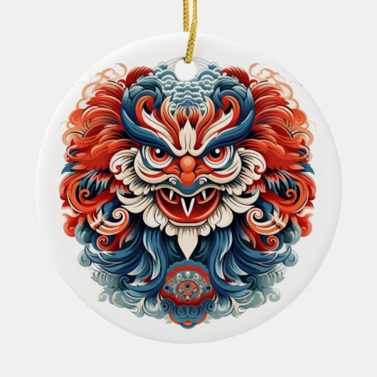 Japanisch Tengu Keramik Ornament (Vorne)
