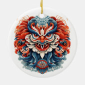 Japanisch Tengu Keramik Ornament (Hinten)