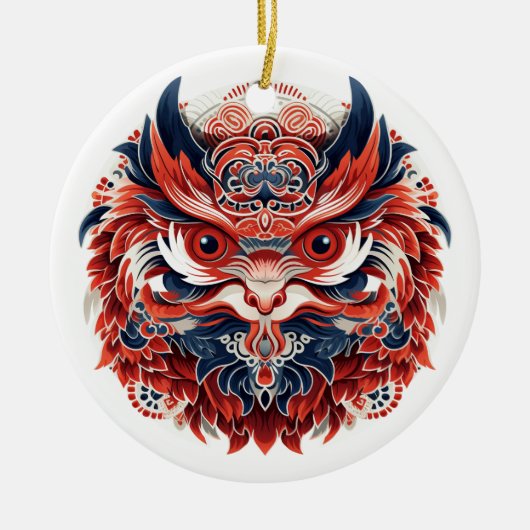 Japanisch Tengu Keramik Ornament (Vorne)