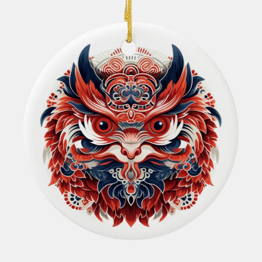 Japanisch Tengu Keramik Ornament (Hinten)