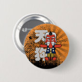 Japanisch Tengu Yokai Button (Vorne & Hinten)