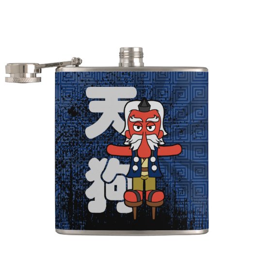 Japanisch Tengu Yokai Monster Flachmann (Geöffnet)