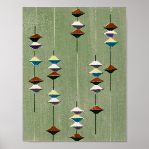 Japanisch Textile Print (Furuya Korin, 1904) Poster