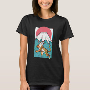 Japanisch Tiger Ästhetik Japan Mt Fuji Fujiyama Su T-Shirt