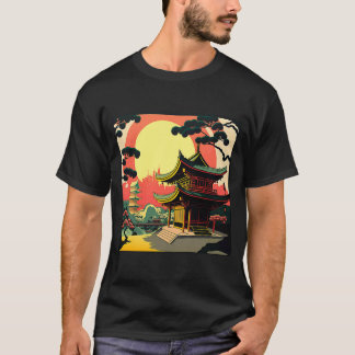 Japanisch Tokio asiatisch inspiriert Retro 60u2019 T-Shirt