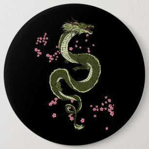 Japanisch Tokyo Dragon Asian Retro 80er Stil 3 Button