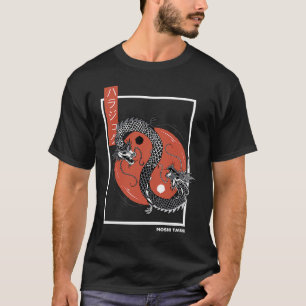 Japanisch Tokyo Dragon Asian Retro Ästhetische Gra T-Shirt