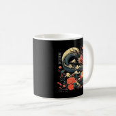 Japanisch Tokyo Dragon Asian Tattoo 80€™S Style Kaffeetasse (VorderseiteRechts)