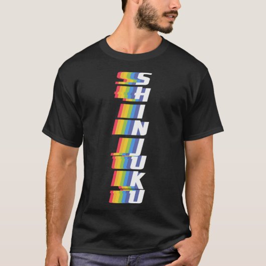 Japanisch Tokyo Shinjuku City Gay Pride Rainbow Co T-Shirt (Vorderseite)