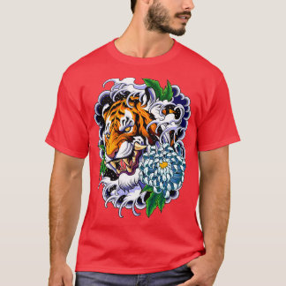 Japanisch Traditionelle Tiger Tattoo Kunst Alte Sc T-Shirt