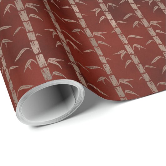 Japanisch Tranquil Bamboo Muster Geschenk Geschenkpapier (Rolleneckpunkt)