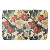 Japanisch Ukiyo-E Art Floral Pattern Badematte (Vorderseite)